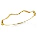 14K Yellow Gold Diamond Wavy Bangle