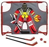 Hudora 57852 Streethockeyset mit Torwand, inkl. Tor 150 x 110 x 60 cm, Torwand, 2 Schläger, 1 Puck, 1 Floorball