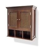 Cane 2 Doors Wall Cabinet w/cubbies