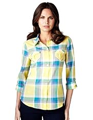 Per Una Pure Cotton Checked Shirt