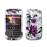 Premium White with Purple Flowers Design Snap-On Cover Hard Case Cell Phone ....