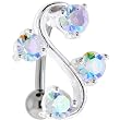 Top Mount Aurora Gem Vine Belly Ring