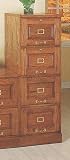Oak Finish 4 Drawer Legal / Letter File Filing Cabinet w/Lock