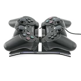 Dual Charging Station for Sony PS3 Controllers, Black