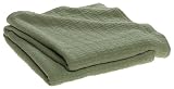 Primrose Cotton Bed Blanket Sage Twin