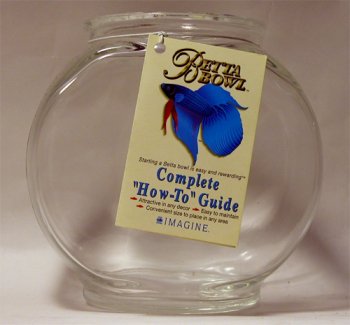 Glass Drum Bowl For Fish - 1/2 Gallon - Clear
