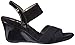 Anne Klein Sport Women's Lorcan Fabric Wedge Sandal,Black/Black,11 M US
