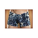 Magic Silk's Male Power BLUE Anaconda Print Boxer Pouch Shorts