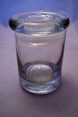 Glass Stash Storage Jar Clear Plain Pyrex With Lid 5+ Grams 1/3rd Cup