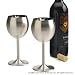 Kitchen & Housewares : RSVP International Endurance Stainless Steel Wine Glasses Set of 2