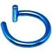 Illusion Blue Titanium Non Pierced Clip On Closure Ring