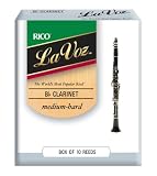 Rico La Voz Medium Hard Strength Reeds for Bb Clarinet (Pack of 10)