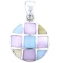 Mother Of Pearl Donut Pendant Necklace