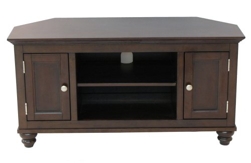 Simple Connect 93022 Middleton Collection 42-Inch Bunfoot Corner TV Stand, Mocha Finish