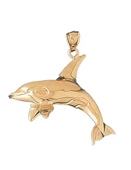 CleverEves 14K Gold Pendant Dolphins 6.8 - Gram(s)