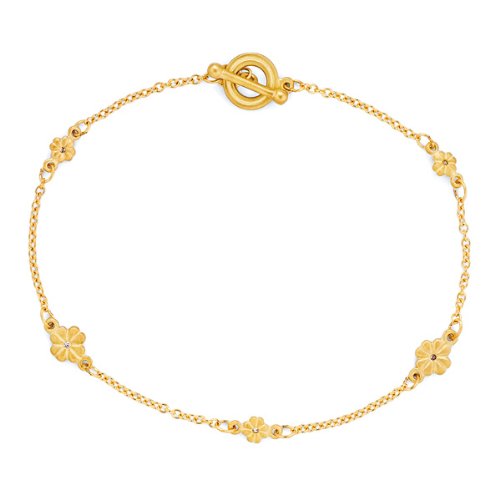 Click here for Clevereve's 18KT Gold Yellow Flower Bracelet prices