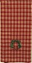 Homespun Wreath Christmas Dishtowel