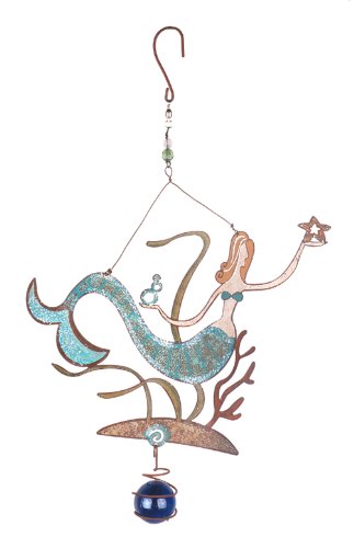 Sunset Vista Designs Meri Mermaid Decorative Spinner, 15-Inch Long