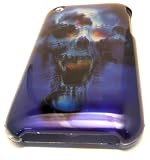 Apple iPhone 3 3G 3GS Blue Vampire Skull Tattoo Design AT&T Protective Hard Case Skin Cover