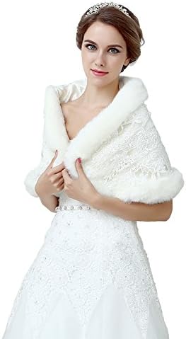Diyouth White lace Bridal Dress Coat Wedding Dress Shawl