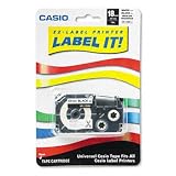 CASIO Label Printer Iron-On Transfer Tape 18mm Black On White easy way to label clothes