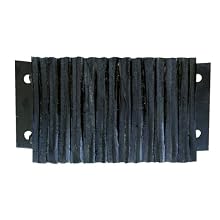 Vestil 1224-4.5 Horizontal Laminated Dock Bumper, Fabric Reinforced Rubber, 24" Width, 12" Height, 4.5" Projection