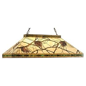 39"L Honey Pine Branch Mission Oblong Pendant