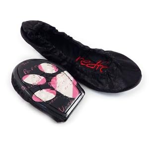 Redfoot Folding Handbag Shoes Annie Black - Large UK Shoe Size 7/8