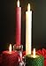 12 Inch Natural Beeswax Glitter Candles, Ruby Red Color, Boxed Set of 2 CandlesQ