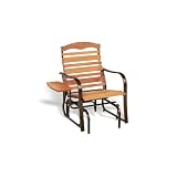 Jack Post Woodlawn Glider Chair with Tray in Bronze Finish