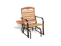 Jack Post Woodlawn Glider Chair with Tray in Bronze Finish