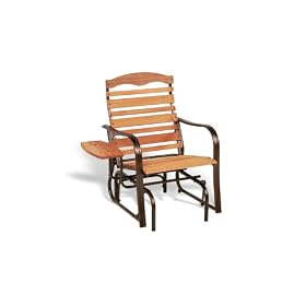 Jack Post Woodlawn Glider Chair with Tray in Bronze Finish by 