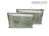 Kitchen & Housewares : 4 x White Duck Feather Pillows - Wash at Home Range - Hypo Allergenic & Anti Dust Mite (HOMESCAPES Brand) Normally delivered NEXT working day at no extra cost