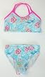 Girls 4-6X 2PC Swimsuit Bikini/Tankini in Blue Aloha