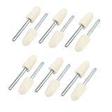 uxcell　フェルトボブ　 3mm のシャンク径　9mmのヘッド径　回転ツール　12枚入り