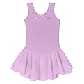 Girls' Tank Dress with Mesh Skirt - Lavender