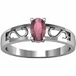 14K White Gold Pink Tourmaline Ring