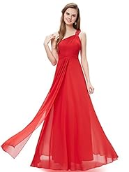 A-line Natural   Waistline Chiffon One Shoulder Lace Flowy Beaded Floor Length Bridesmaid Dress 