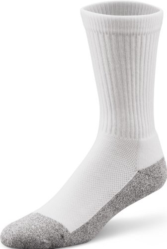 Dr. Comfort Diabetic Extra Roomy Socks, White, Medium (1 Pair)