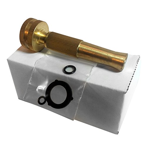 JetNozzleTM Best Adjustable Brass Hose Spray Nozzle Heavy Duty Watering Tool Extra Washer