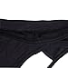 chinatera Women Sexy Lace Open Butt Backless Panties Thongs Lingerie Underwear (Black)