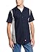 Dickies Occupational Workwear LS524DNSM 4XL Polyester/Cotton Men's Short Sleeve Industrial Color Block Shirt, 4X-Large, Dark Navy/Smoke