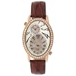 Charles Winston Women's Dual Time Cubic Zirconia Accented Watch #WR0282-CZ-BR