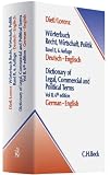 Woerterbuch fuer Recht, Wirtschaft und Politik 2. Deutsch - Englisch