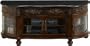 Royal Wide screen 4 door Tv Stand With Glass Doors And Black Granite Top, GLASS DR BK GRN, COFFEE
