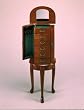 Queen Anne Style Cherry Finish Wood JEWELRY ARMOIRE with 6 Drawers