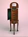 Queen Anne Style Cherry Finish Wood JEWELRY ARMOIRE with 6 Drawers Image