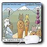 Londons Times Funny Dogs Cartoons - Dogmandu, Very Near Katmandu - Mouse Pads