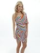 One Shoulder Junior Unique Print Dress USA Sizes S M L or XL