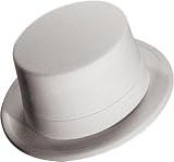 Sporting Goods : Plastic Velour Top Hat White